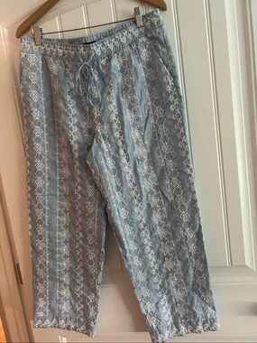LOFT LINEN pull on Pants Medium